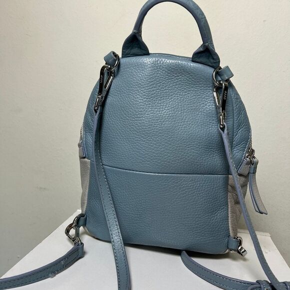 Ecco SP3 Blue and Beige Grey Leather Mini Backpack - Picture 3 of 5